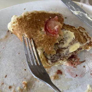 Strawberry Pancake explosion in your mouth !!! OMG  @Pancake Combo