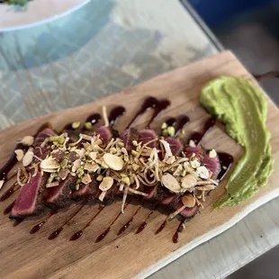 Seared ahi tuna tataki