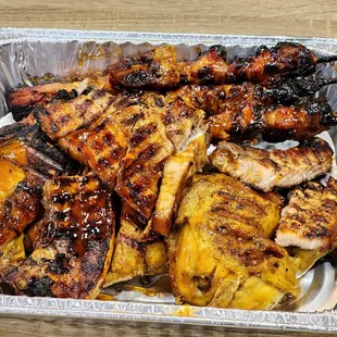 Grilled meat platter