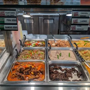 The chicken adobe and the pork Sisig are my favorites here