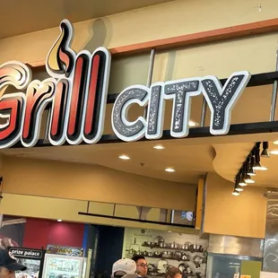 Signage inside the seafood city supermarket