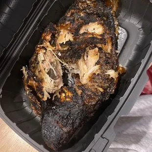 I ordered stuffed Grilled Tilapia from door dash and it is so burnt, I couldnt even eat it.. there was also no stuffing.