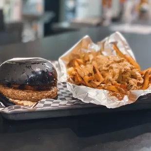 1/2 lb. Burger of the Month: Mayhem and Primate Style Fries