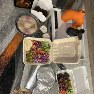 $100.30 for 3 terrible entrees and hummus