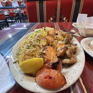 Large Mixed Meat Platter (Chicken, Salmon, and Shrimp)