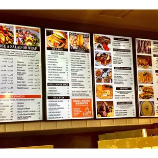 Wall Menu. Grill House. Northbrook, IL .Gyros Salads Wraps Burgers Pitas HotDogsGrinders Wings Ribs Steak &amp; Chops Pasta Beers etc. Cool!