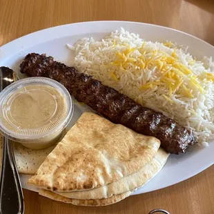 a plate of food on a table