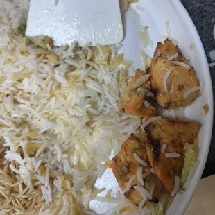 The amount of chicken in the lunch special is hilarious.