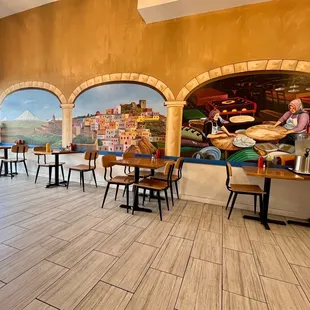 the interior of a restaurant