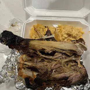 Grill King old dry overcooked turkey leg.