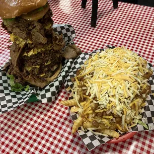 The Matty Burger Challenge! I thought there would be meat in the chili cheese fries as well