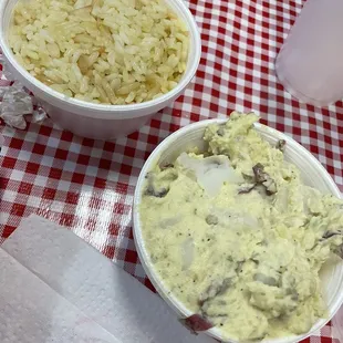 Pilaf &amp; potato salad