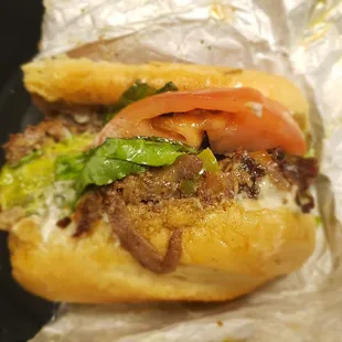 Lettuce, tomato and Mayo on the cheesecake is next level