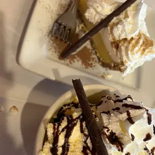 Key lime pie and kids ice cream