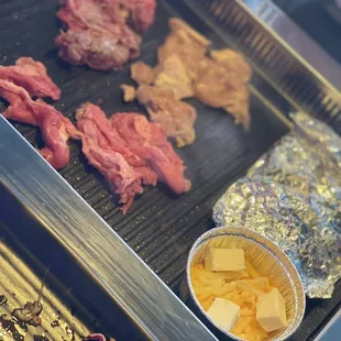 a variety of food items