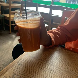 Carrot apple pineapple ginger lime juice