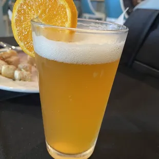 Blue Moon on draft with a delicious orange slice!