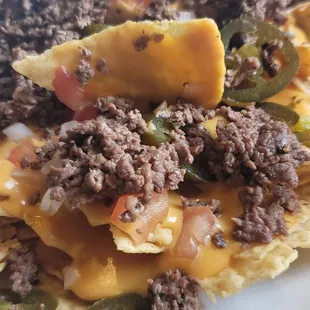 Nachos with ground beef
