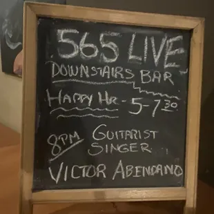 a menu for a restaurant