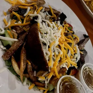 Portabella Salad with Fries
