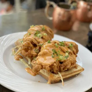 Chicken and waffles