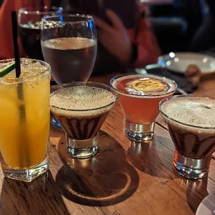 Mango jalapeno margarita, Godiva martini x2 and forgot the last one