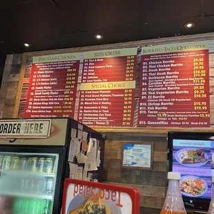 menu and prices