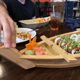 Singapore Lettuce Wrap Chicken Teriyaki Roll Buddha&apos;s Delight Roll