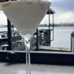 My Christmas martini at the waterfront bar.