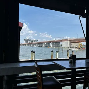 View from outdoor bar