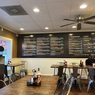The menu!