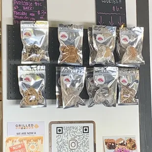 a display of baked goods