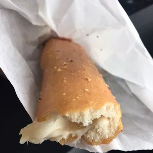 Cheesy breadsticks that came with my soup.