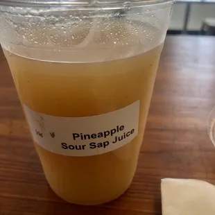 Pineapple sour sap juice