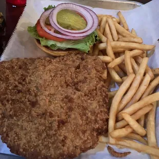 Breaded Tenderloin with French Fries