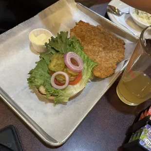 Breaded Tenderloin, old school solid sandwich
