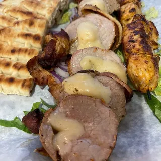 Chicken Souvlaki Platter (Two Sticks)