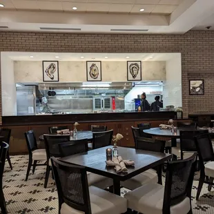 the kitchen