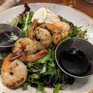 shrimp and salad