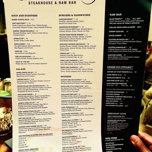 The Menu Offerings