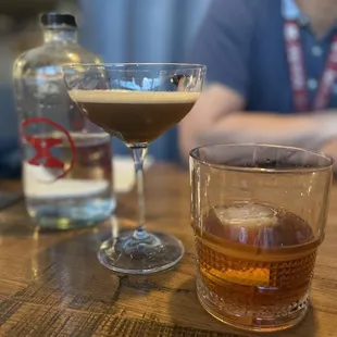 Espresso Martini, smoked old fashion