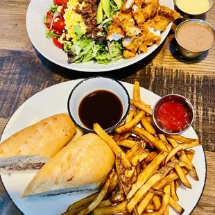 French Dip and Jamie's Cobb Salad