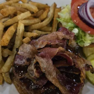 This burger is legit - well-seasoned, perfect temp, and JUICY!