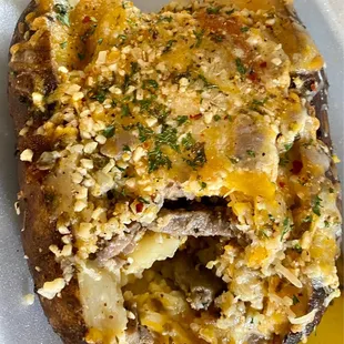 Steak loaded potato
