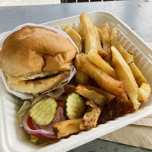 Grillshack burger and fries