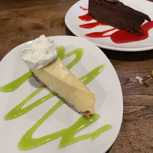 Key Lime Pie/ Chocolate Decadence cake