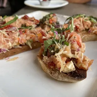 Smoked Salmon Bruschetta Dinner