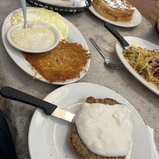 All of this is the Country Fried Steak Breakfast!