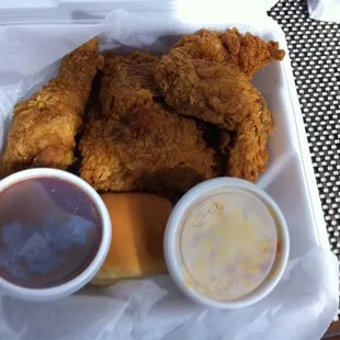 chicken wings and fried chicken, food