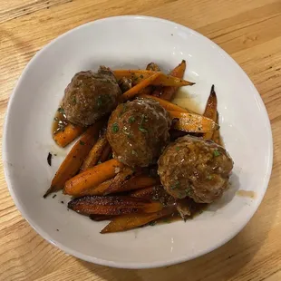 Beef Meatball Bowl with Carrots